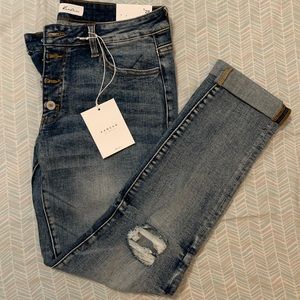 Brand new KanCan Button Fly Jeans with Tags. Relaxed Fit